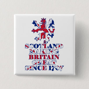 Bóton Quadrado 5.08cm Escocês e britânico orgulhosos