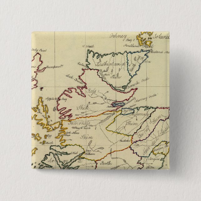 Bóton Quadrado 5.08cm Escócia 11 (Frente)