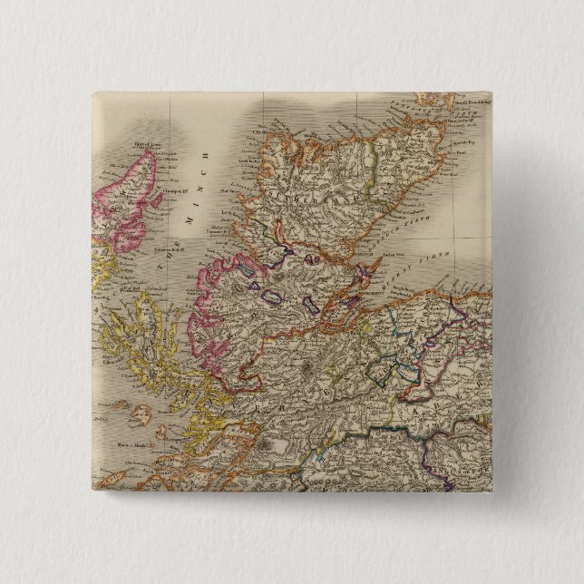 Bóton Quadrado 5.08cm Escócia 12 (Frente)