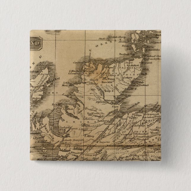 Bóton Quadrado 5.08cm Escócia 8 (Frente)