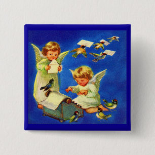 Bóton Quadrado 5.08cm escritório de correspondência angel