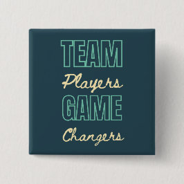 Bóton Quadrado 5.08cm Escritório de Funcionarios Corporativo de Trabalho