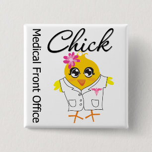 Bóton Quadrado 5.08cm Escritório principal médico