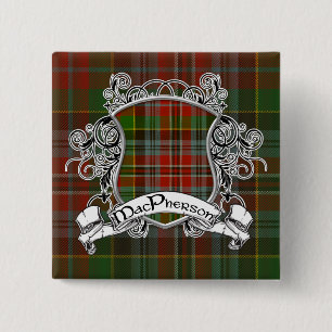 Bóton Quadrado 5.08cm Escudo MacPherson Tartan