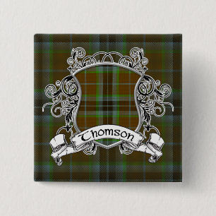Bóton Quadrado 5.08cm Escudo Thomson Tartan