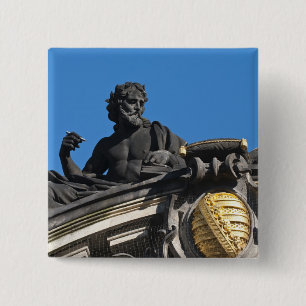 Bóton Quadrado 5.08cm Esculturas na Academia Real de Arte, Dresden