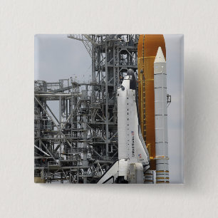 Bóton Quadrado 5.08cm Esforço do vaivém espacial na plataforma de