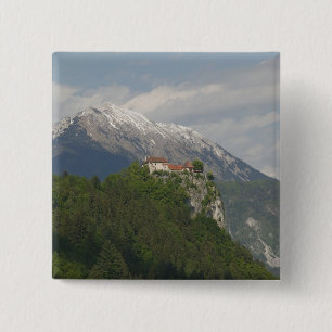 Bóton Quadrado 5.08cm ESLOVÊNIA, GORENJSKA, Bled: Castelo de Bled & 2