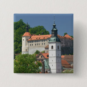 Bóton Quadrado 5.08cm ESLOVÊNIA, GORENJSKA, Skofja Loka: Igreja de St.