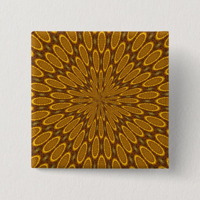 Bóton Quadrado 5.08cm Espaço Dourado (Frente)