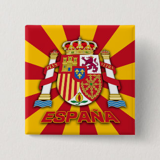 Bóton Quadrado 5.08cm Espana Casaco de Armas