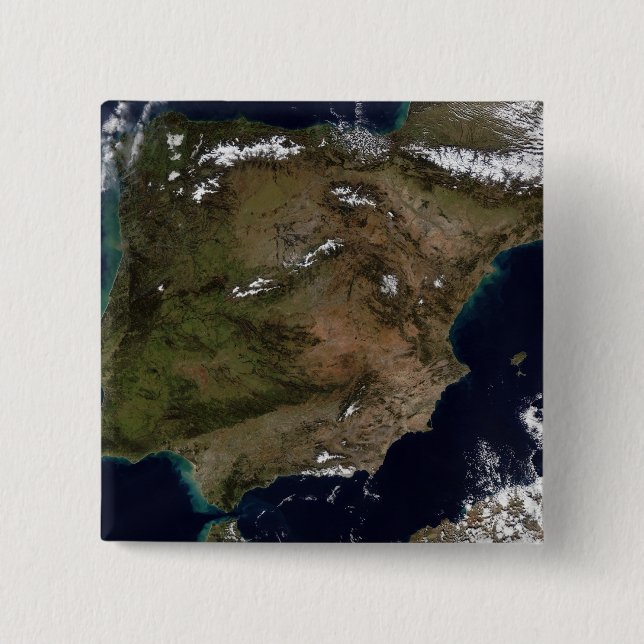 Bóton Quadrado 5.08cm Espanha e Portugal 2 (Frente)