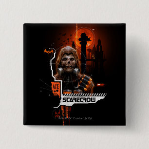 Bóton Quadrado 5.08cm Espantalho - Gráfico Laranja