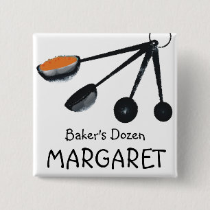 Bóton Quadrado 5.08cm Especiarias das colheres de medição que cozinham