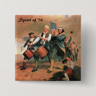 Bóton Quadrado 5.08cm Espírito de 76