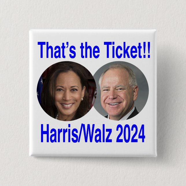 Bóton Quadrado 5.08cm Esse é o bilhete (Frente)