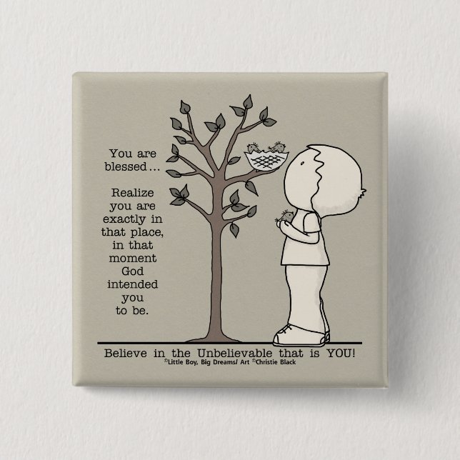 Bóton Quadrado 5.08cm Esse lugar (Frente)