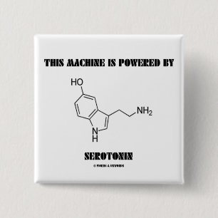 Bóton Quadrado 5.08cm Esta máquina é psta pela serotonina (a química)