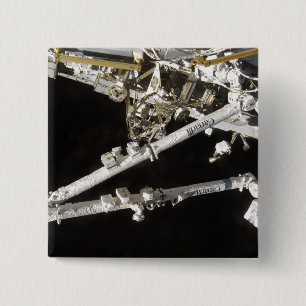 Bóton Quadrado 5.08cm Estação espacial construída no Canadá