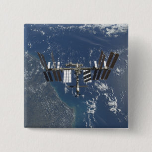 Bóton Quadrado 5.08cm Estação espacial internacional na órbita 3