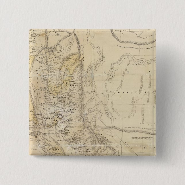 Bóton Quadrado 5.08cm Estado da Califórnia (Frente)