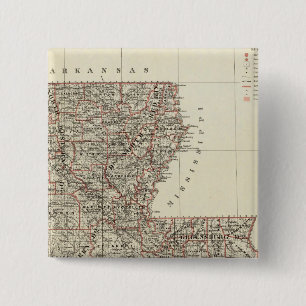 Bóton Quadrado 5.08cm Estado da Louisiana