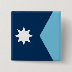 Bóton Quadrado 5.08cm Estado do Minnesota Flag USA