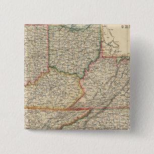 Bóton Quadrado 5.08cm Estados de Delaware e Maryland