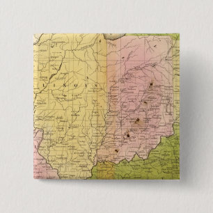 Bóton Quadrado 5.08cm Estados ocidentais