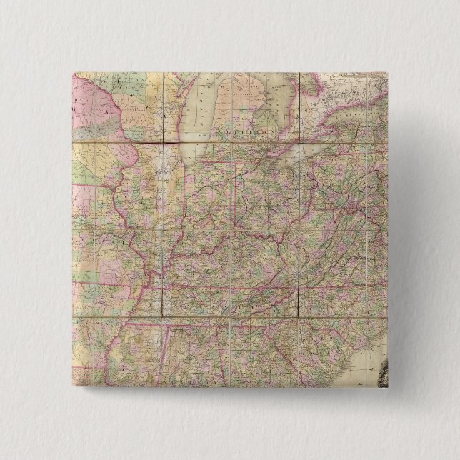 Bóton Quadrado 5.08cm Estados Unidos da América (Frente)