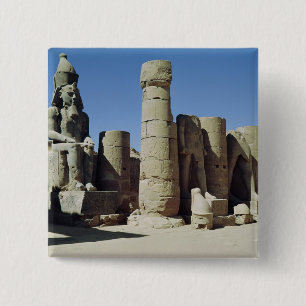 Bóton Quadrado 5.08cm Estátua assentada de Ramesses II