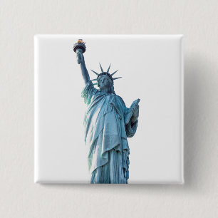 Bóton Quadrado 5.08cm Estátua da liberdade
