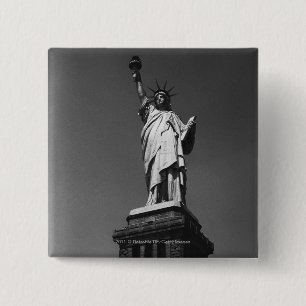 Bóton Quadrado 5.08cm Estátua da liberdade da Nova Iorque dos EUA