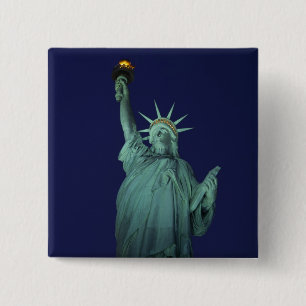 Bóton Quadrado 5.08cm Estátua da liberdade, New York, EUA 6