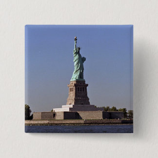 Bóton Quadrado 5.08cm Estátua da liberdade, porto de New York, Nova