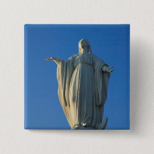 Bóton Quadrado 5.08cm estátua de 118 pés da Virgem Maria em San