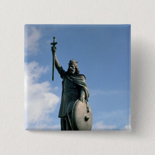 Bóton Quadrado 5.08cm Estátua de Alfred o excelente