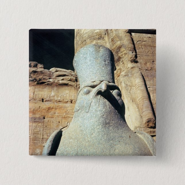 Bóton Quadrado 5.08cm Estátua de Horus (Frente)