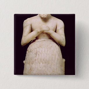 Bóton Quadrado 5.08cm Estátua do oficial Ebih-IL