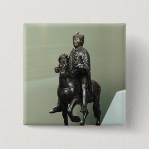 Bóton Quadrado 5.08cm Estátua equestre de Charlemagne