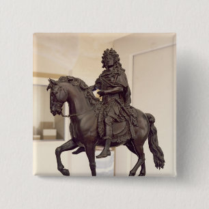 Bóton Quadrado 5.08cm Estátua equestre de Louis XIV
