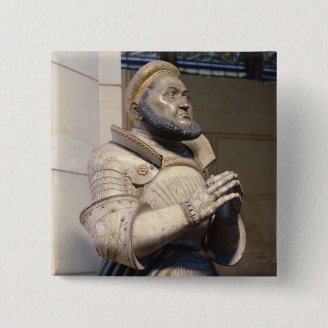 Bóton Quadrado 5.08cm Estátua Lifesize do alabastro do eleitor (Frente)