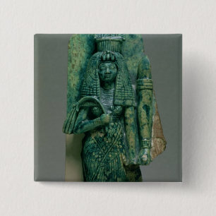 Bóton Quadrado 5.08cm Estatueta da rainha Tiye, esposa de Amenophis III,