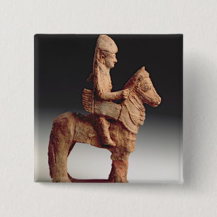 Bóton Quadrado 5.08cm Estatueta de um cavaleiro armado, Byblos, 8o-6o ce