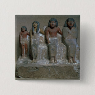 Bóton Quadrado 5.08cm Estatueta de um grupo da família (pigmento no giz