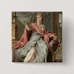 Bóton Quadrado 5.08cm Esther, traje para "Esther" por Jean Racine, de