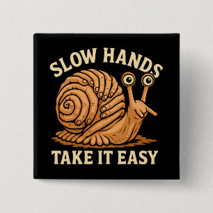 Bóton Quadrado 5.08cm Estilo de Caracol de Arte Simulada à Mão