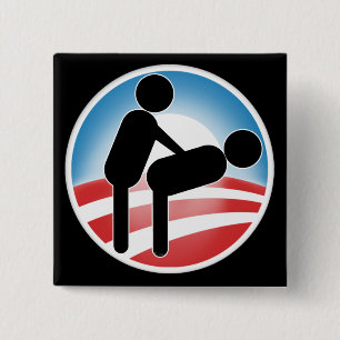 Bóton Quadrado 5.08cm Estilo de Obama do governo