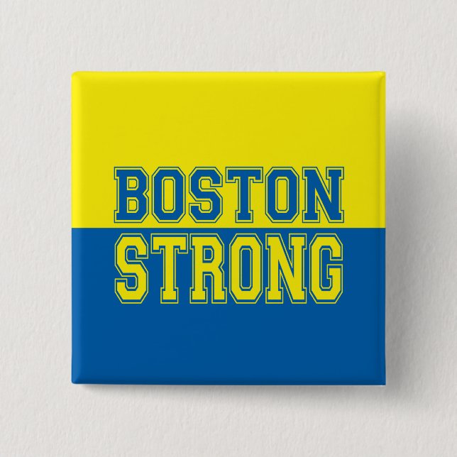 Bóton Quadrado 5.08cm Estilo gráfico forte de Boston (Frente)