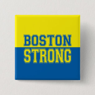 Bóton Quadrado 5.08cm Estilo gráfico forte de Boston